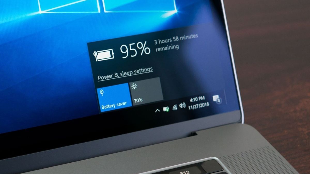 Pin laptop hiển thị thời gian sử dụng ngắn