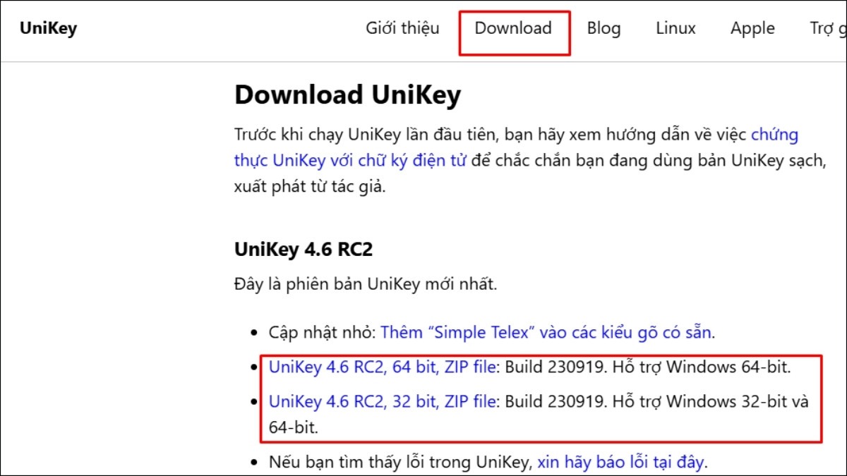 Tải Unikey về laptop