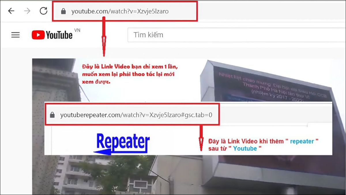 Cách sử dụng website hỗ trợ lặp lại Youtuberepeater