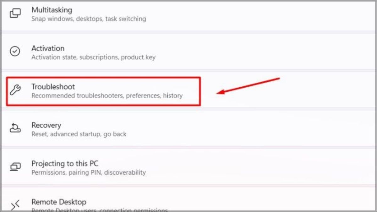 Tính năng Troubleshooting giúp tự động phát hiện và khắc phục các sự cố phần mềm