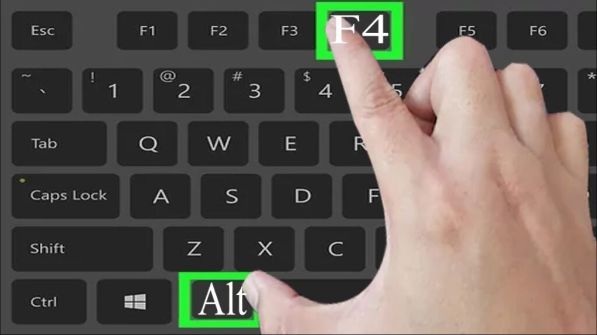 Tổ hợp phím Alt + F4 là một cách quen thuộc để đóng cửa sổ ứng dụng đang hoạt động