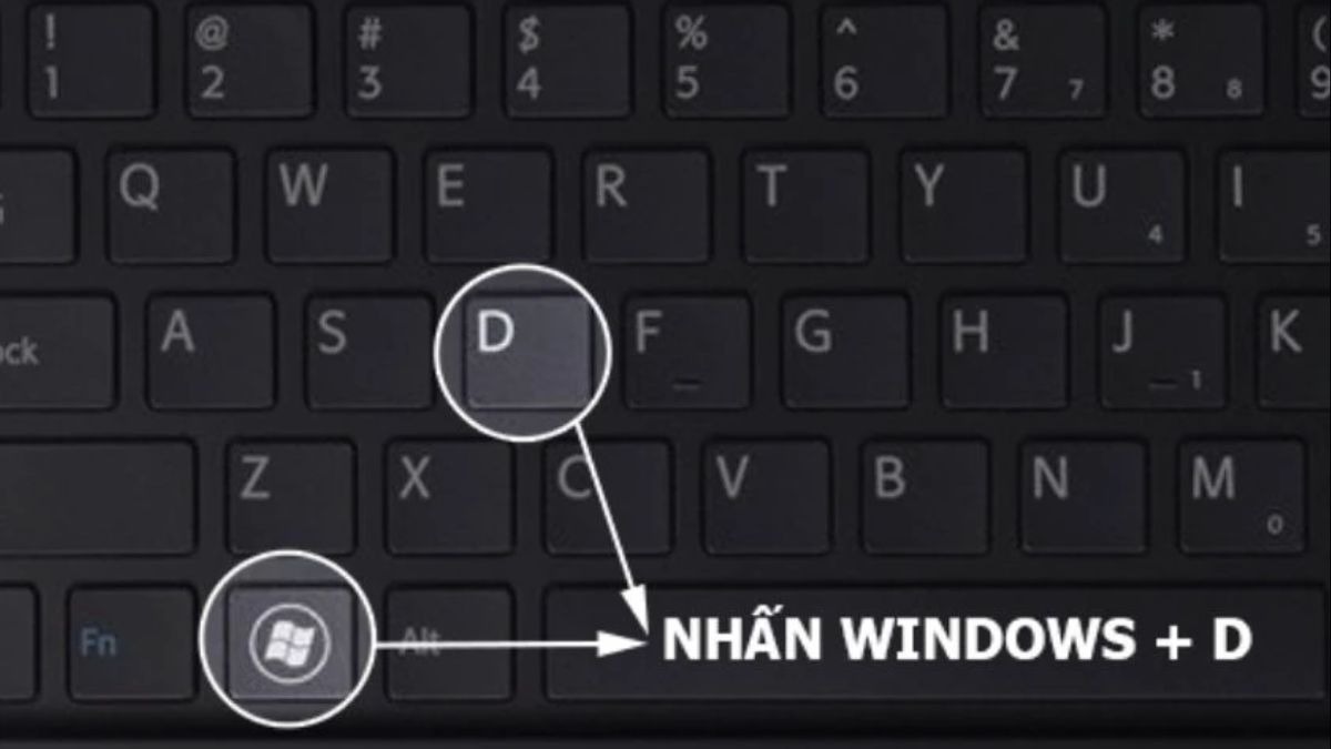 Để khởi động lại máy tính nhanh chóng, bạn có thể sử dụng tổ hợp phím Windows + D + Alt + F4