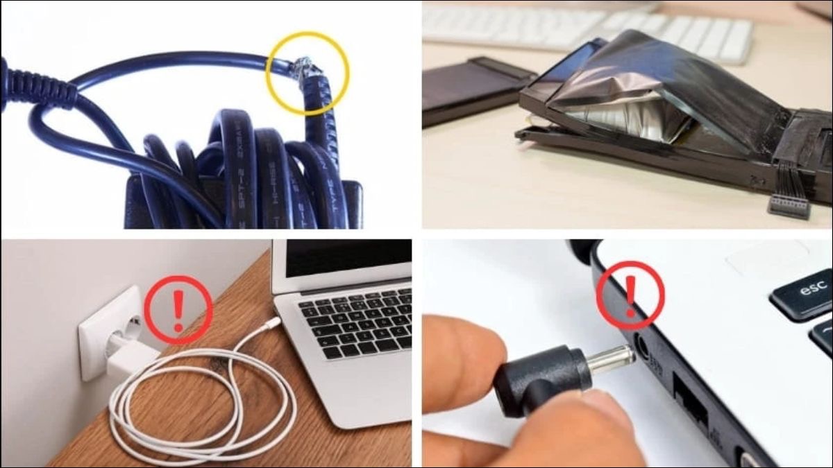 Kiểm tra kỹ dây sạc và củ sạc xem có dấu hiệu đứt, gãy hoặc hư hỏng