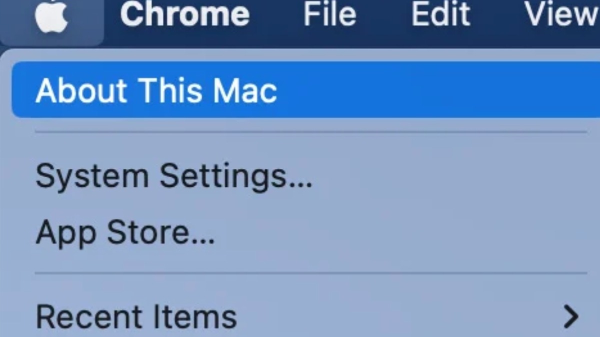 Chọn About This Mac