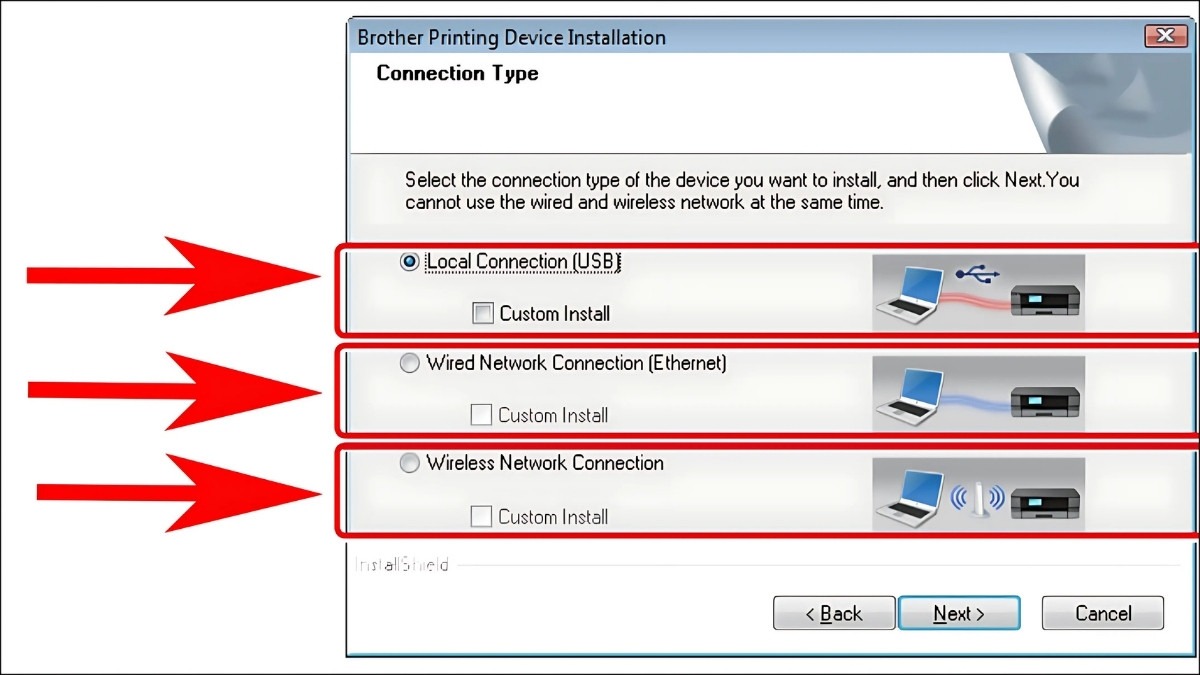 Màn hình Connection Type