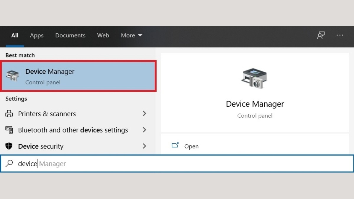 Chọn Device Manager