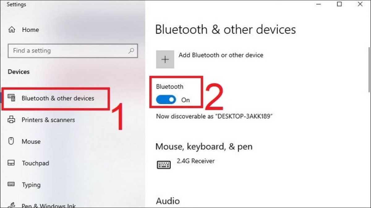 Bật Bluetooth trên máy tính 