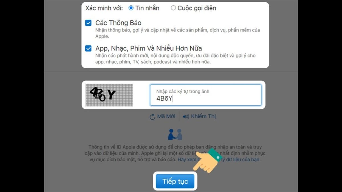 Nhập và xác minh số điện thoại của bạn
