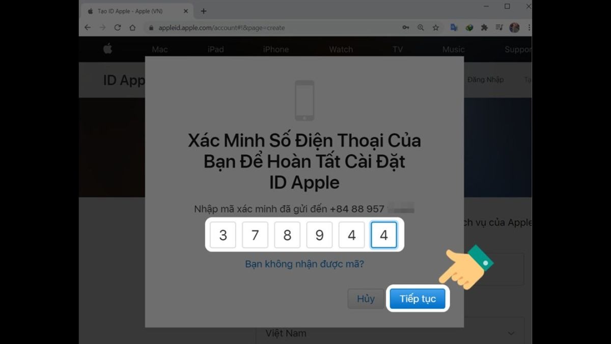 Bạn xác minh lại số điện thoại