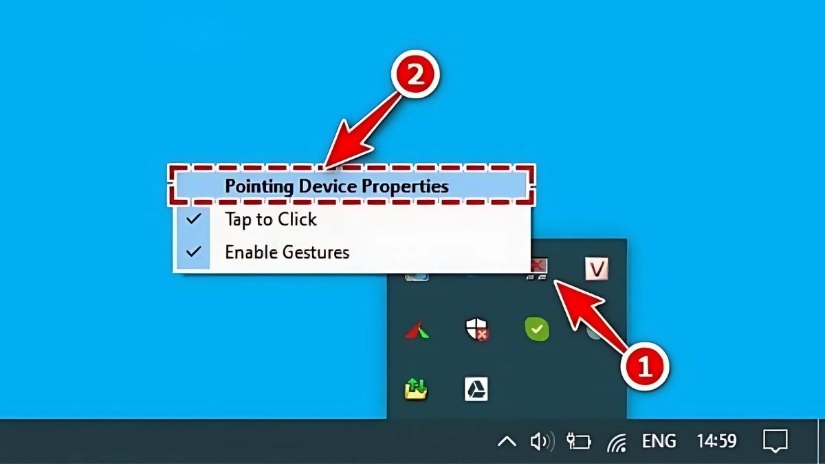 Chọn Pointing Device Properties