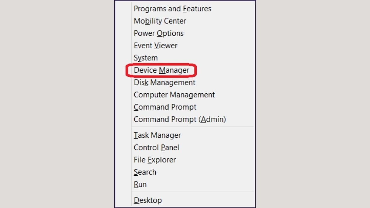 Chọn Device Manager