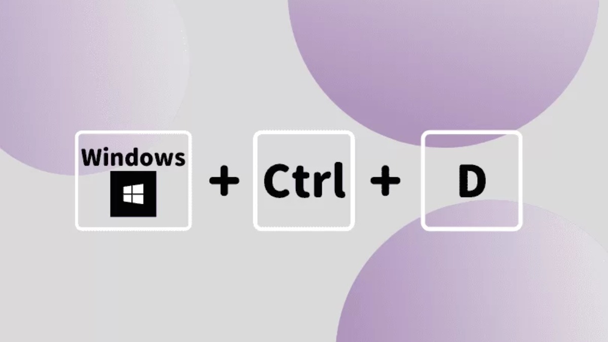 Windows Ctrl D để tạo một màn hình ảo mới 