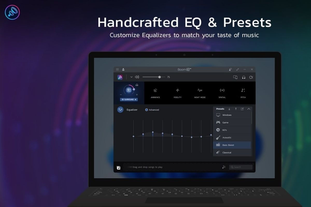 Boom 3D là phần mềm tăng âm lượng laptop được trang bị nhiều tính năng hiện đại