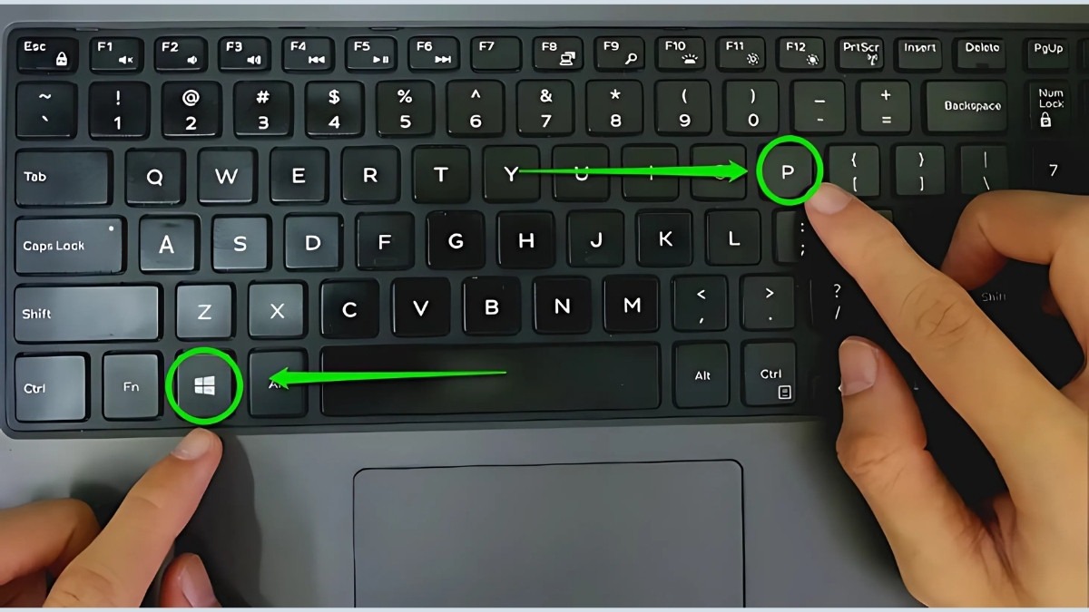 Nhấn Windows + P