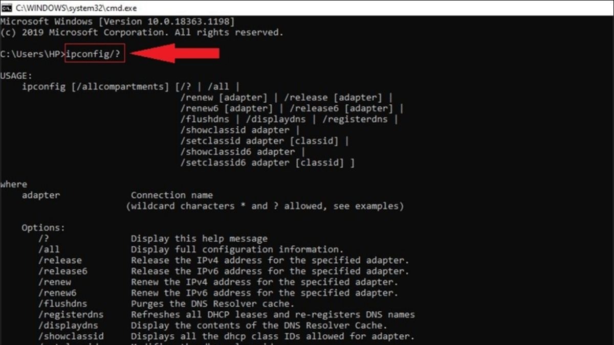Nhấn Enter để xem địa chỉ IP