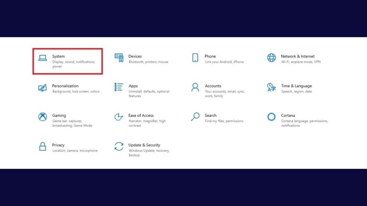Nhấn tổ hợp phím Windows I để mở ứng dụng Settings