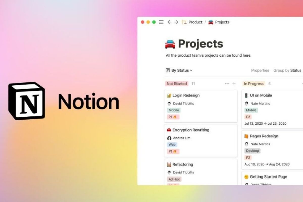 Notion là một công cụ ghi chú đa năng, kết hợp các tính năng của ghi chú, quản lý dự án, cơ sở dữ liệu