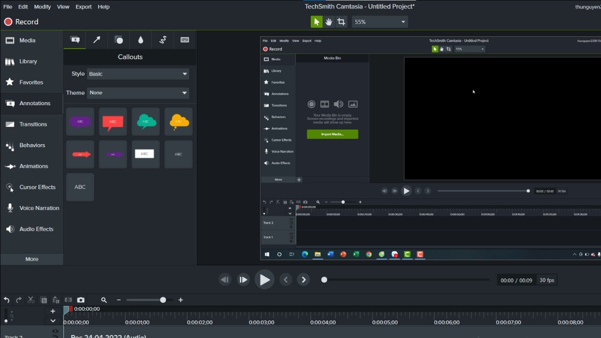 Camtasia Studio hỗ trợ cả Windows và macOS