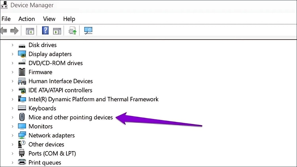 Chọn Mice and other pointing devices hoặc Human Interface Devices