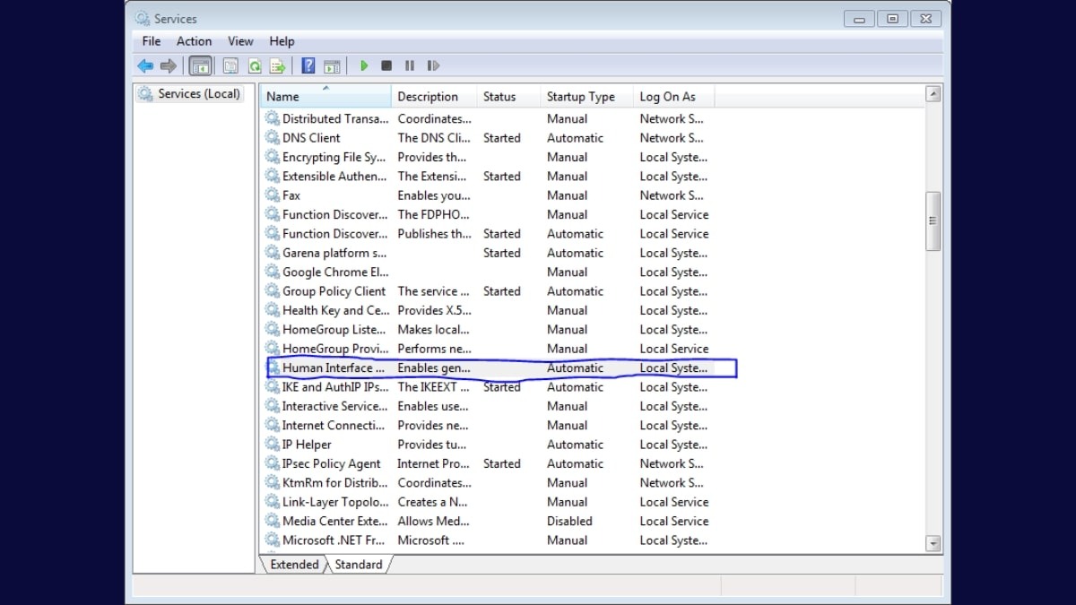Nhấp vào liên kết Open services trong Task Manager