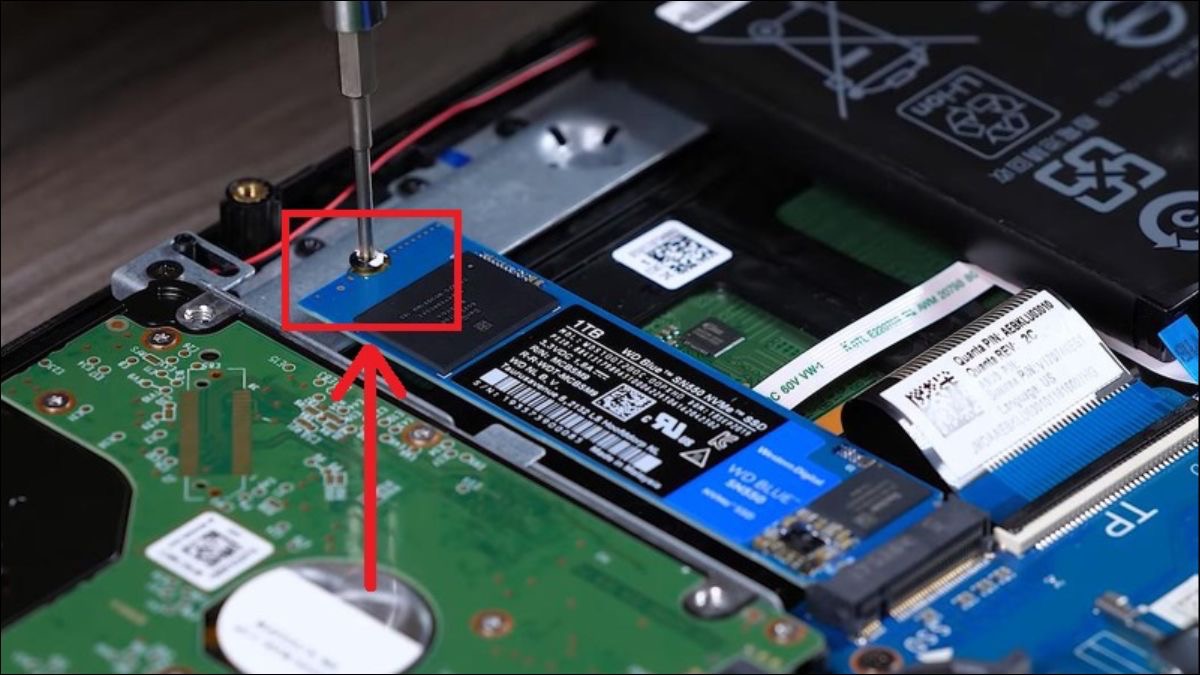 Vặn ốc cố định SSD mới