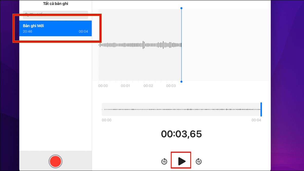 Nghe lại đoạn ghi âm vừa tạo.