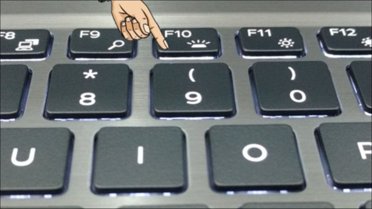 Sử dụng tổ hợp phím Fn+F10