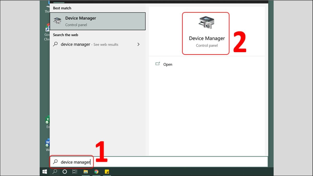 Truy cập Device Manager.