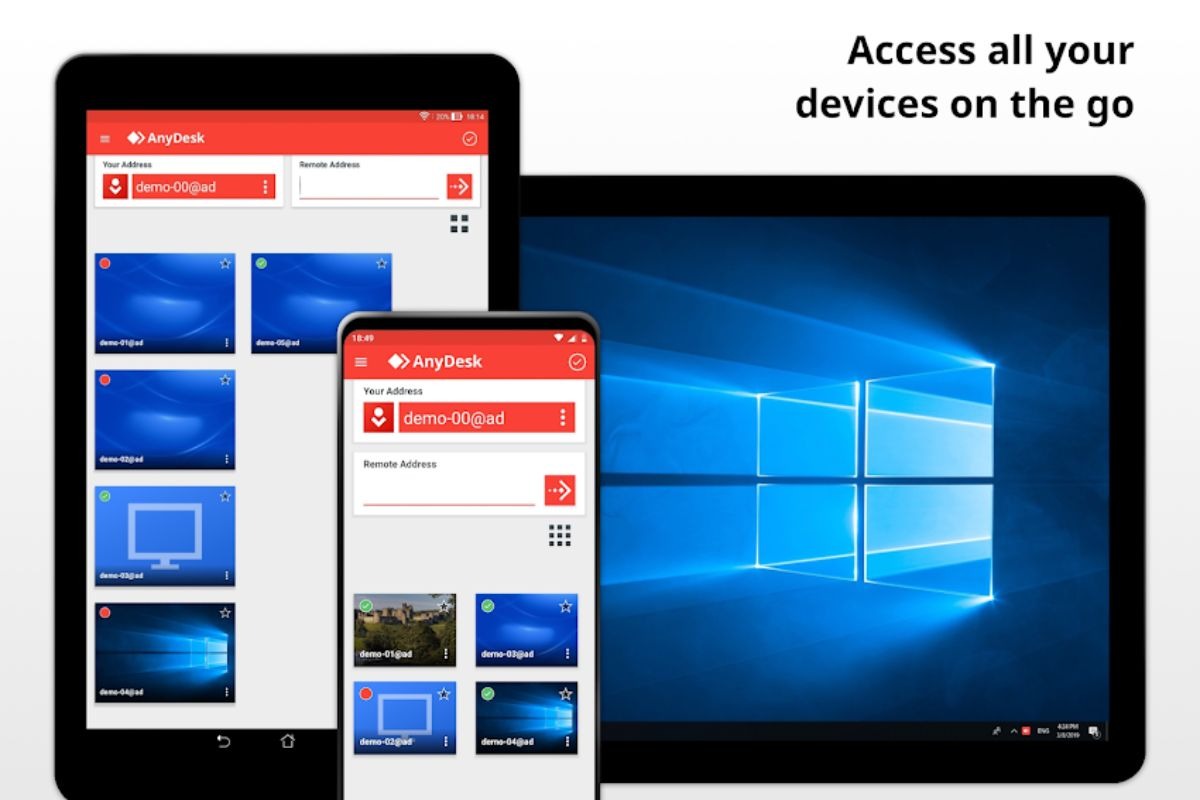 AnyDesk là phần mềm phù hợp với hệ điều hành Android