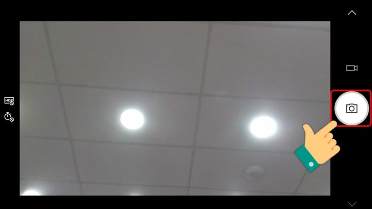 Nhấp vào biểu tượng máy ảnh để chụp ảnh