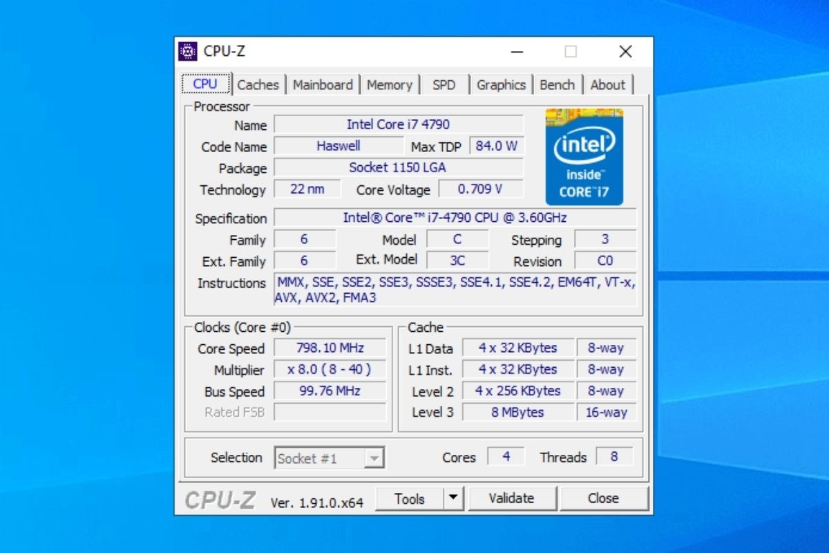 CPU-Z là phần mềm miễn phí, cung cấp thông tin chi tiết về CPU, RAM, bo mạch chủ