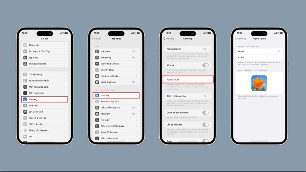 Cách bật Haptic Touch trên iPhone