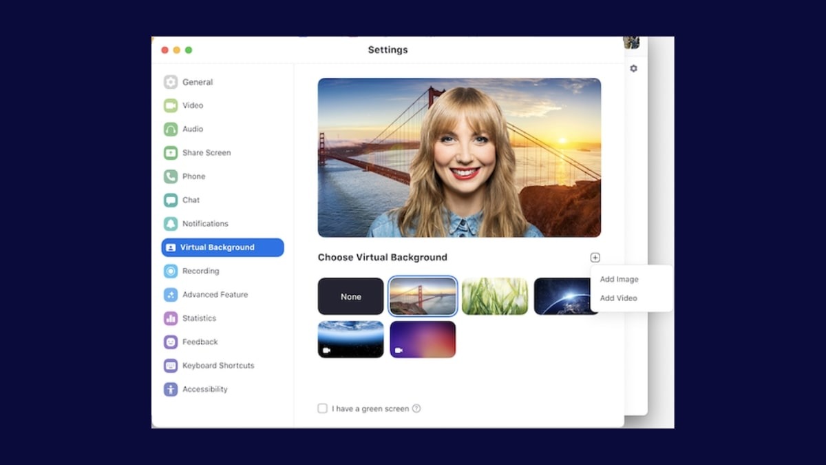 Filter thay đổi hậu cảnh, hay còn gọi là background ảo
