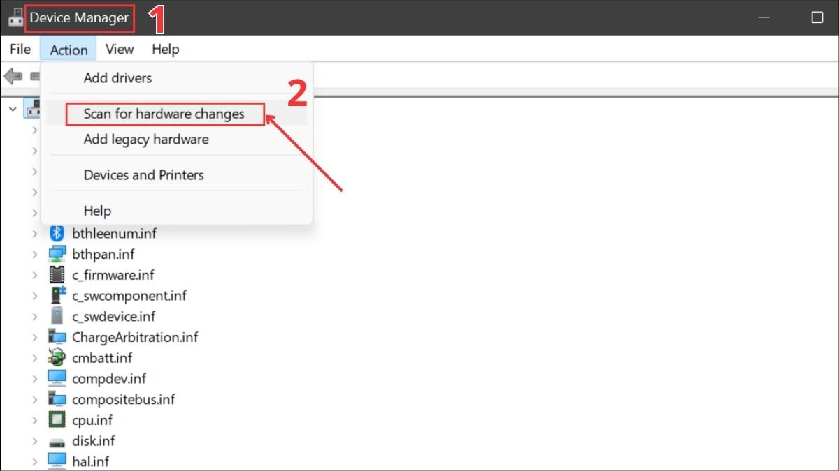 Kiểm tra xung đột phần cứng trong Device Manager