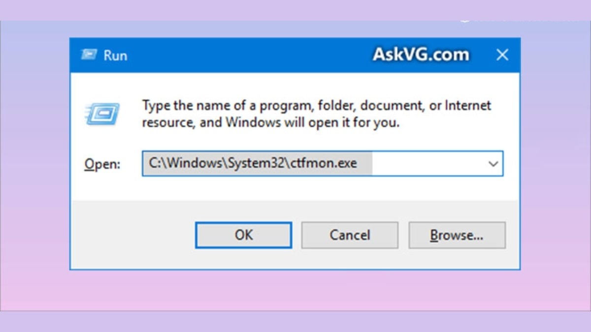Khắc phục nhanh bằng file ctfmon.exe