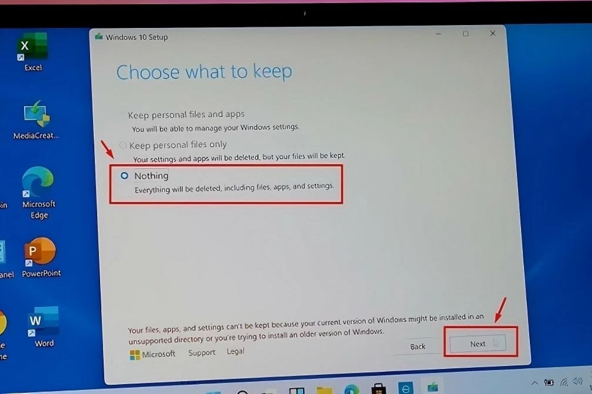 Bạn có thể chọn lý do muốn hạ cấp về Windows 10