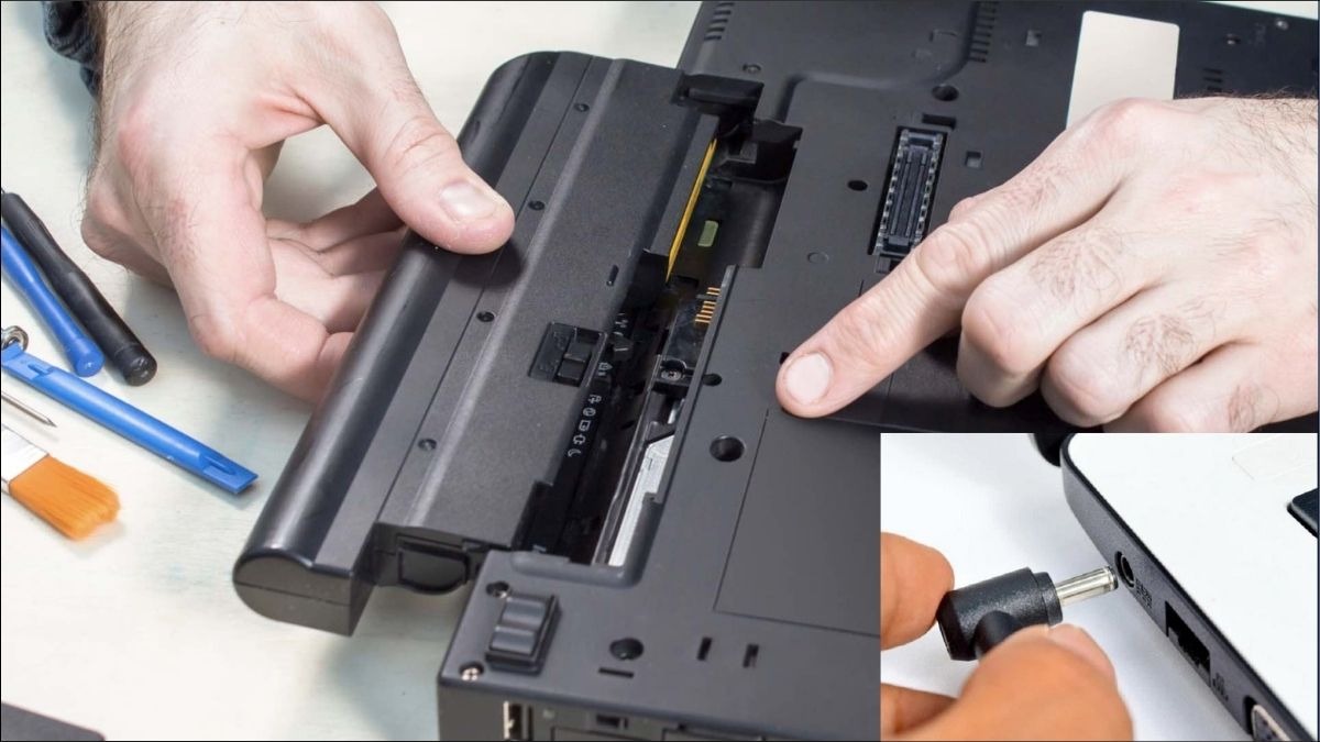 Pin hoặc adapter nguồn bị lỗi cũng có thể là nguyên nhân khiến laptop tự bật