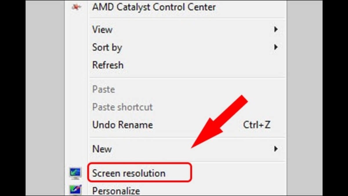  Chọn Screen resolution