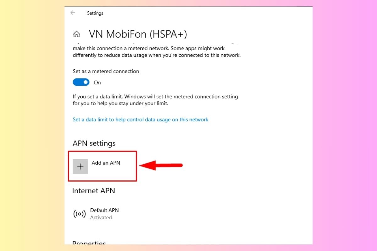 Bạn cần cài đặt APN để laptop có thể kết nối với mạng di động