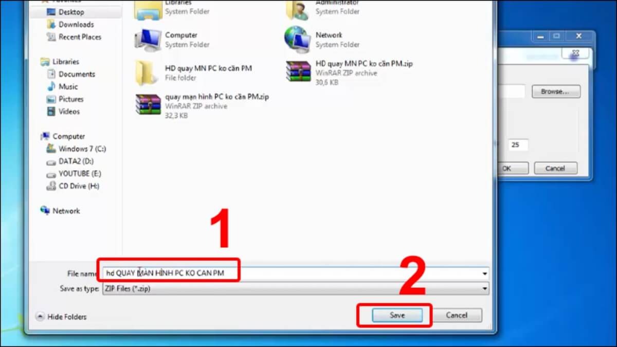 Lưu file đã quay màn hình