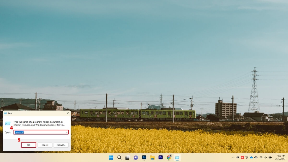 Truy cập vào Start