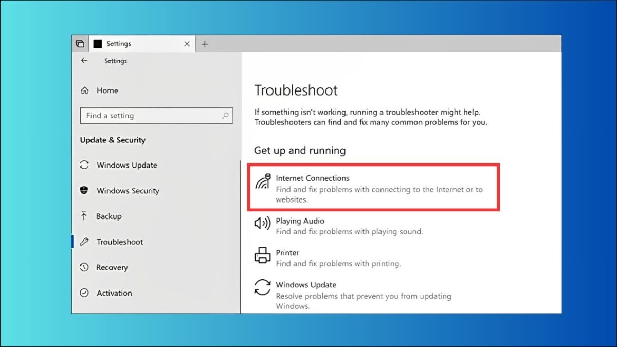 Công cụ Troubleshooter giúp tự động chẩn đoán và khắc phục các sự cố mạng