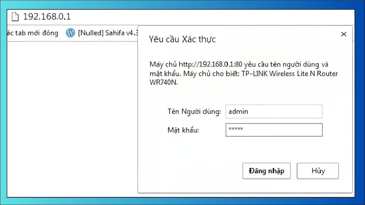 Truy cập trang quản trị router để kiểm tra cài đặt router wifi