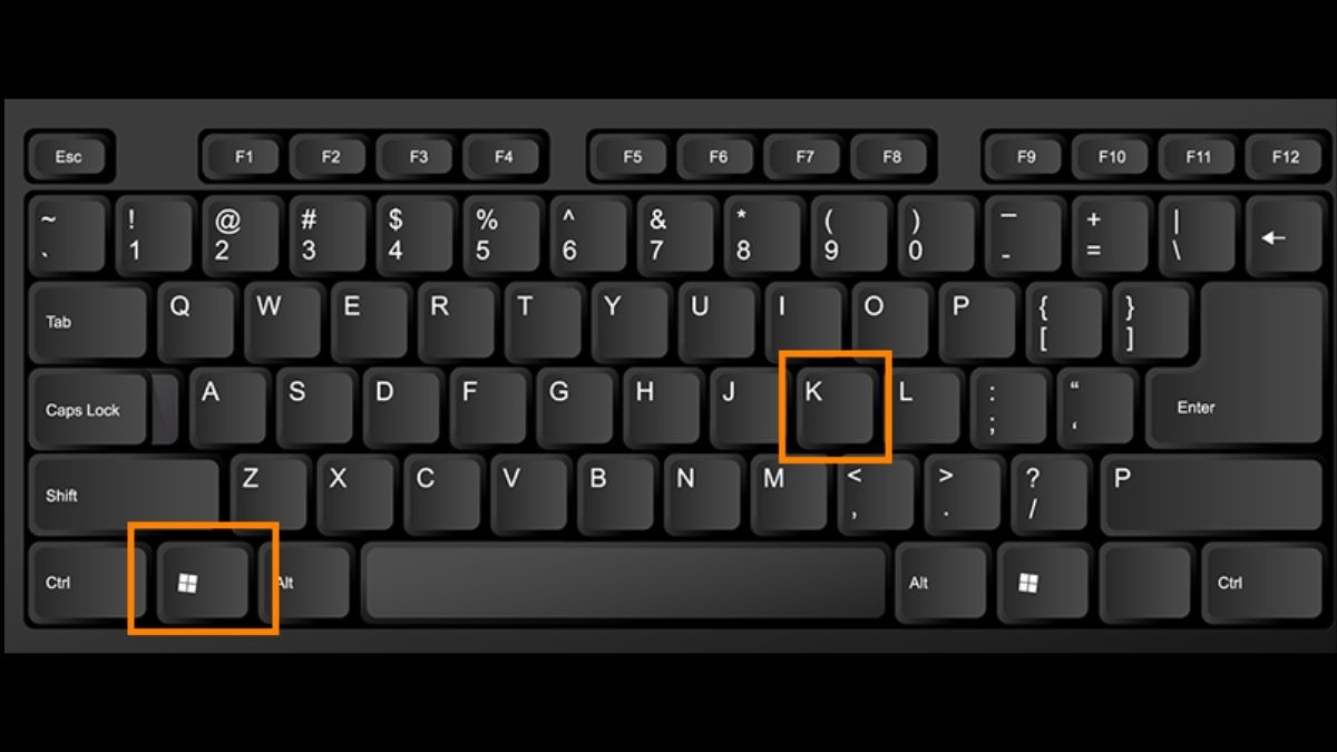 Nhấn tổ hợp phím Windows + K 