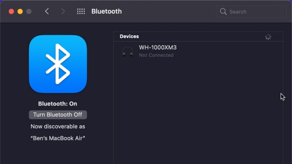 Mở Bluetooth