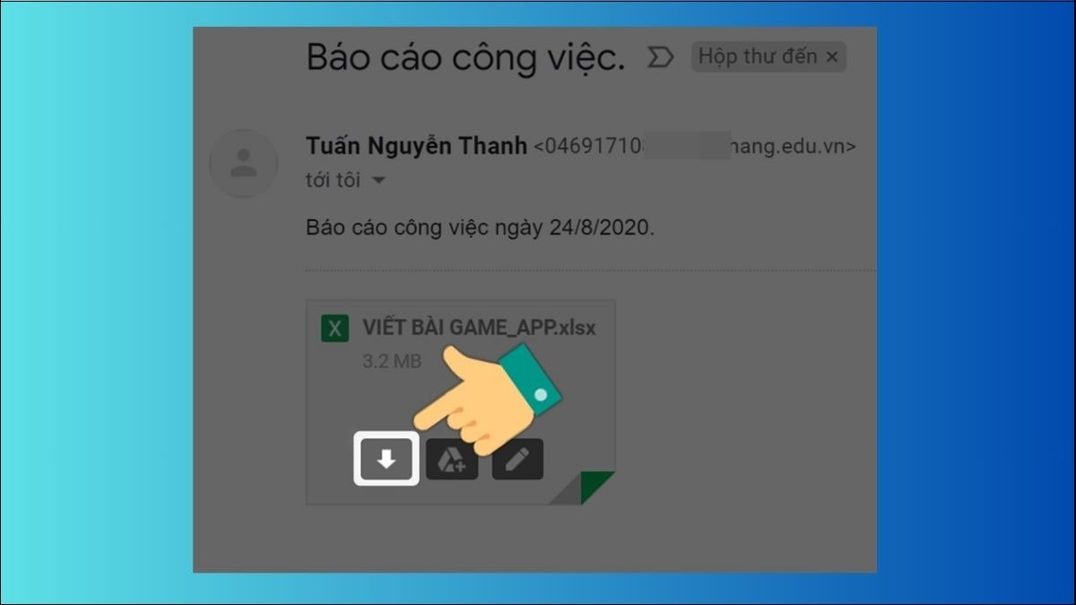 Chọn biểu tượng tải xuống ngay file để tải về