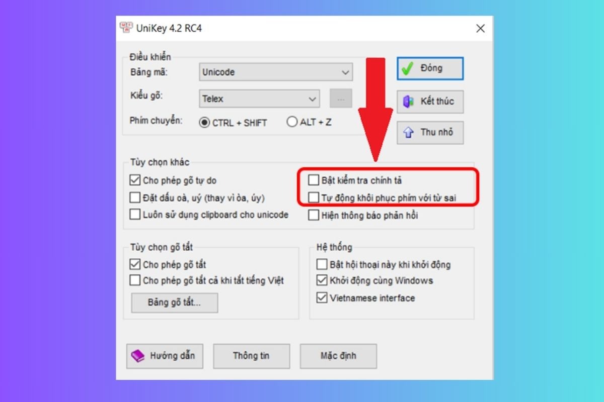 Nếu bạn gặp lỗi gõ tiếng Việt, hãy kiểm tra xem Unikey hoặc Vietkey đã được cài đặt và kích hoạt chưa