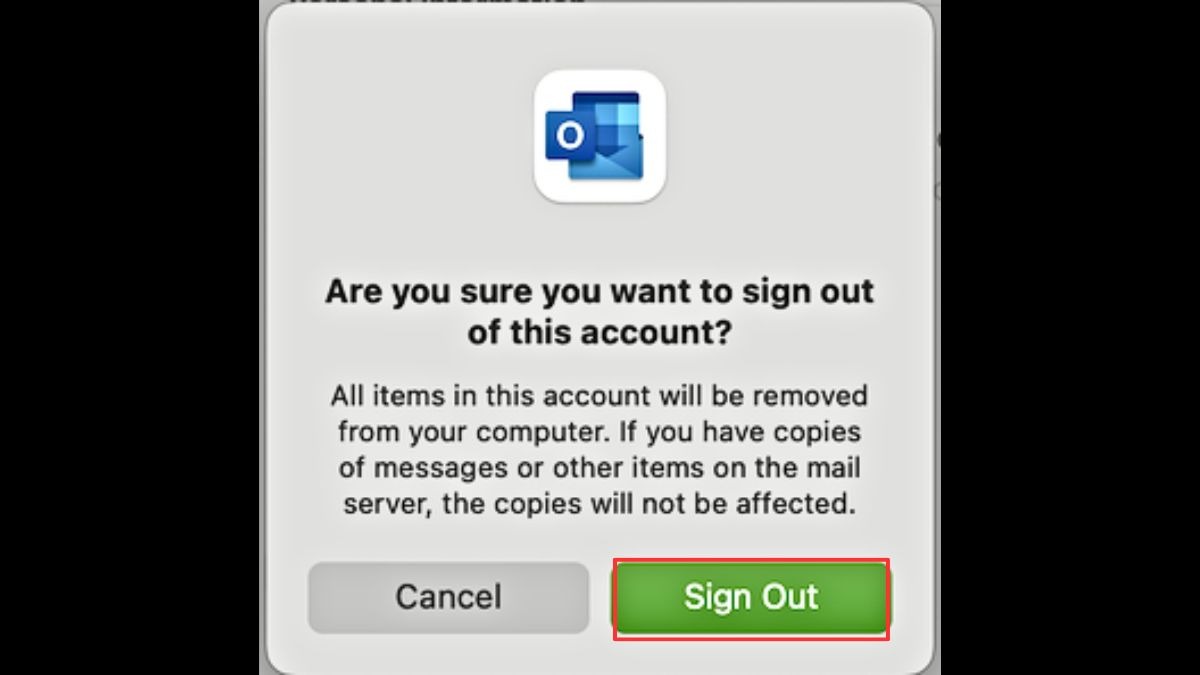 Chọn Sign out