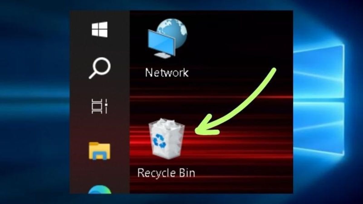 Mở Recycle Bin trên màn hình