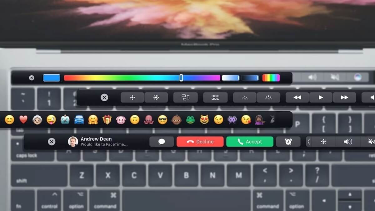 Touch Bar giúp truy cập nhanh kho biểu tượng cảm xúc